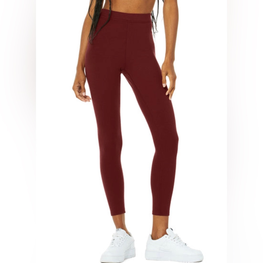 Alo - Ribbed High Waist 7/8 Blissful Legging